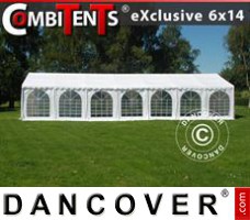 Bryllupstelt Exclusive CombiTents®  6x14m, 5-i-1, Hvid